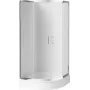 DEANTE KYP 652K Semicircular Shower Cabin 80x80 cm with Tempered Glass and Chrome Frame