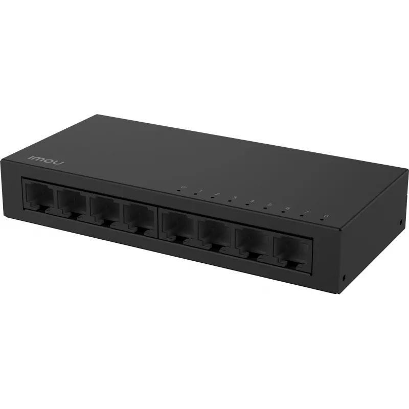 IMOU SF108 8-Port Fast Ethernet Unmanaged Desktop Switch, Metal Housing, 10/100 Mbps, Plug and Play