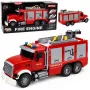 LEAN TOYS Fire Truck Fire Department Extendable Ladder Water Hose Lights Sounds