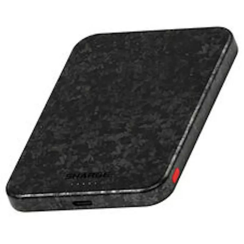 SHARGE CarbonMag 5K Powerbank, 15W Qi, 20W USB-C - 5.000mAh, schwarz