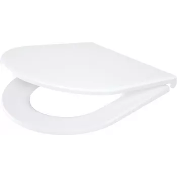 DEANTE CGN_6SOZ Slim Soft-Close Toilet Seat with Quick-Release, D-Shape, White