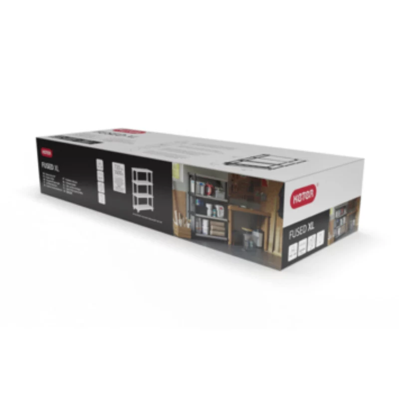 KETER 4-tier shelf Fused 122.1x45.7x152.4cm black