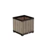 KETER Deco Square Planter Ashwood Flower Pot