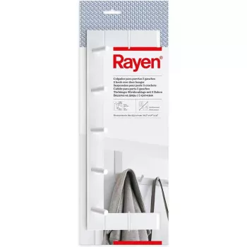 RAYEN Door hook for hanging / 5 hooks / white
