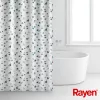 RAYEN Shower curtain 180x200cm white/blue, polyester