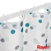 RAYEN Shower curtain 180x200cm white/blue, polyester