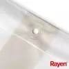 RAYEN Shower curtain 180x200cm white/beige, PEVA