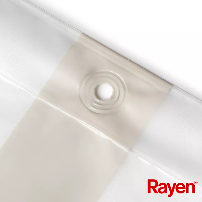 RAYEN Shower curtain 180x200cm white/beige, PEVA