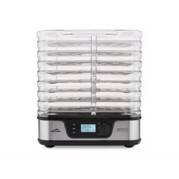 ETA Secca Premium ETA930190000 Food Dehydrator, 8 Rectangular Trays, 380 W, Silver