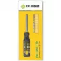FIELDMANN FDS 1007-11R 12-Piece Screwdriver Bit Set with Ergonomic Handle, Chrome Vanadium Steel Bits, Magnetic Holder, Slotted/Phillips/Pozi/Torx