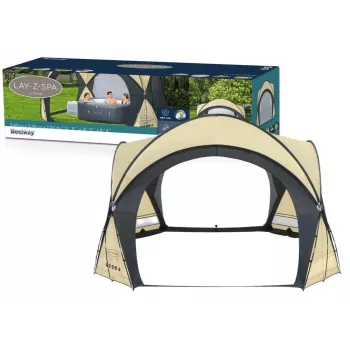 Bestway 10642 Gazebo Tent for Hot Tub 390 x 255 cm Grey/Blue