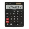 REBELL RE-8118-12 BX Semi-Desktop Calculator, 12-Digit Angled LCD, Dual Power Solar & Battery, Black