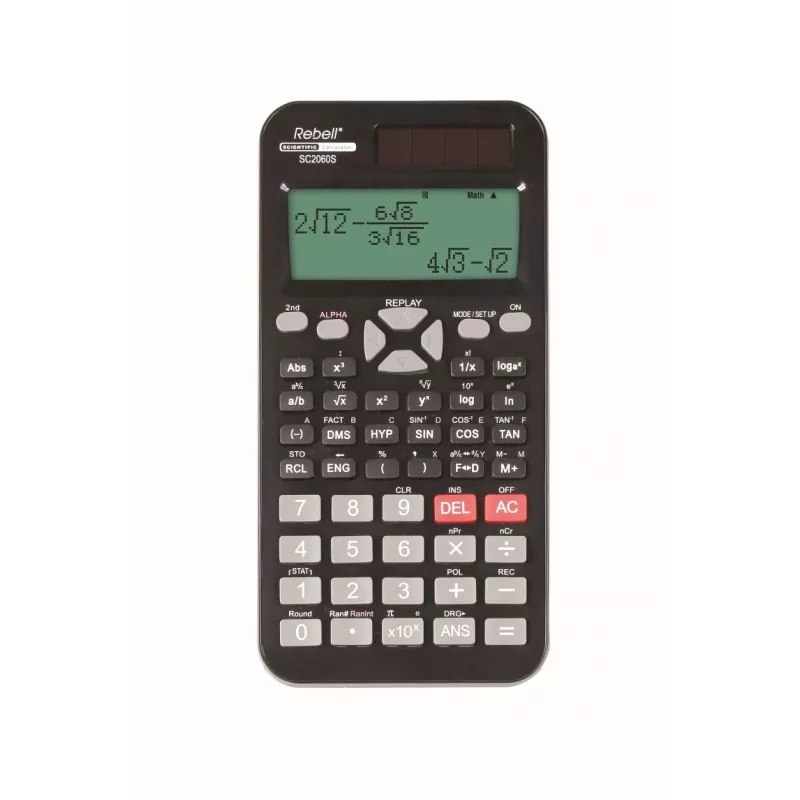 REBELL RE-SC2060S BX Scientific Calculator, 240 Functions, 2-Line LCD, Battery Powered, Black