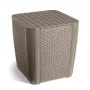 KETER Garden table/storage box Luzon Flat Wicker beige