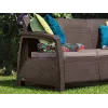 KETER Corfu Love Seat Max brown three-seater garden sofa