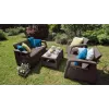 KETER Corfu Love Seat Max brown three-seater garden sofa