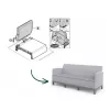 KETER Garden sofa two-seater Scandi Form 3 Seater Sofa light gray/dark steel gray