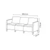 KETER Garden sofa two-seater Scandi Form 3 Seater Sofa light gray/dark steel gray