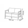 KETER Garden sofa two-seater Scandi Linea 2 Seater Sofa gray