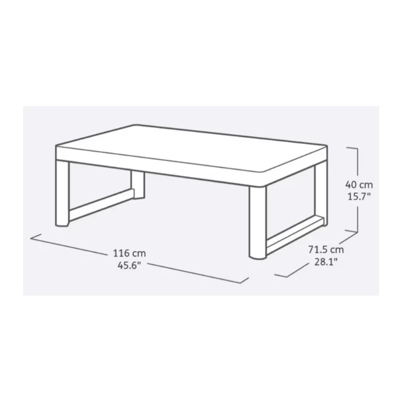 KETER Garden table Deco Lyon walnut/grey
