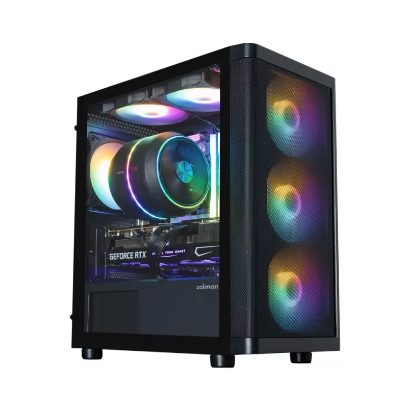 Zalman M4 SE Black mATX Mini Tower PC Case with 6x 120mm FRGB Fans