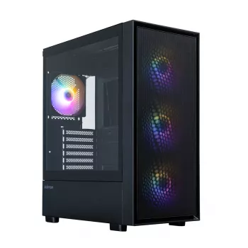 Zalman S6 Black ATX Mid Tower PC Case with 4 ARGB Fans and Tempered Glass