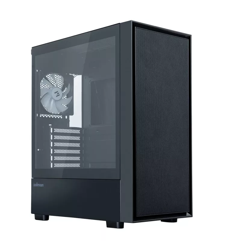 Zalman S6 Black ATX Mid Tower PC Case with 4 ARGB Fans and Tempered Glass