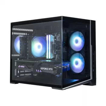 Zalman D30 Black mATX Mini Tower PC Case with 3x 120mm ARGB Fans and Tempered Glass Side Panel