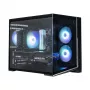 Zalman D30 Black mATX Mini Tower PC Case with 3x 120mm ARGB Fans and Tempered Glass Side Panel