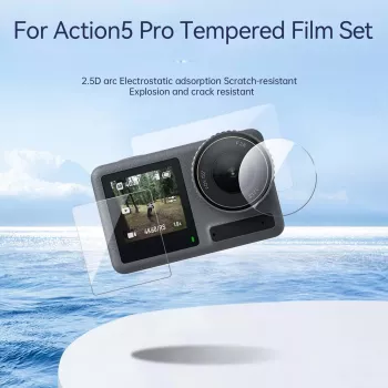 Osłona Ochronna Ochrona Na 2x Ekran Obiektyw Dji Osmo Action 5 Pro / Telesin S6-flm-10tdj