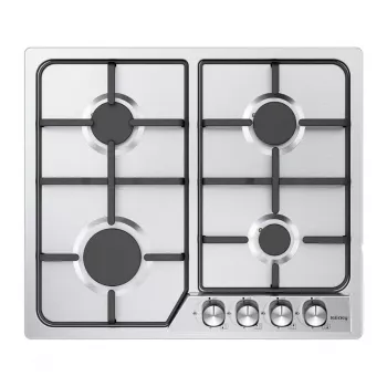 ISEASY MGBG-604C Freestanding Gas Range with 65L Oven and Grill, Stainless Steel