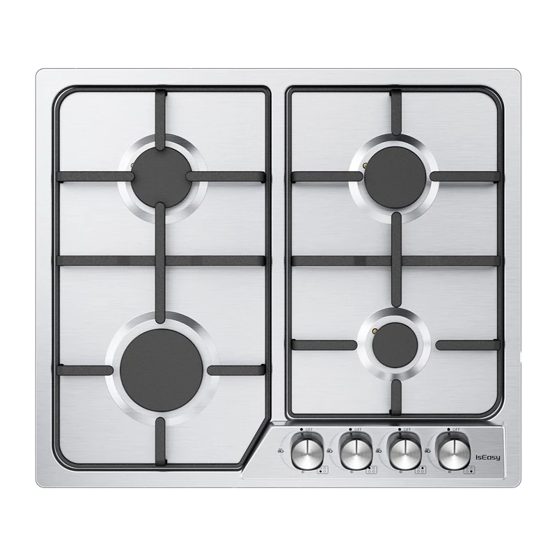 ISEASY MGBG-604C Freestanding Gas Range with 65L Oven and Grill, Stainless Steel