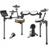 DONNER EC7247 Electronic Drum Set with Mesh Pads, 225+ Sounds, USB MIDI, Aluminum Rack