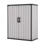 Keter Premier Tall Garden Cabinet 29209552 – Beige/Brown Resin Storage Shed, 1700L, Double-Wall, Lockable