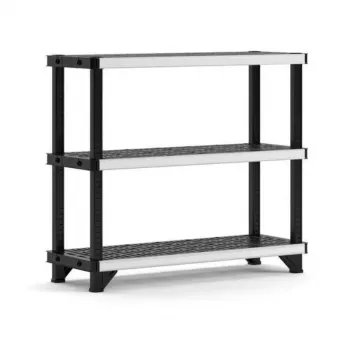 KETER 3-tier shelf Fused 122.1x45.7x105.8cm black