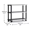 KETER 3-tier shelf Fused 122.1x45.7x105.8cm black