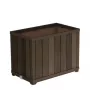 KETER Deco Rectangle Tall Planter Walnut Flower Pot