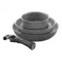 BALLARINI Set of 3 Torre pans Ø24cm, Ø28cm and sauce pan Ø16cm + 3 removable handles