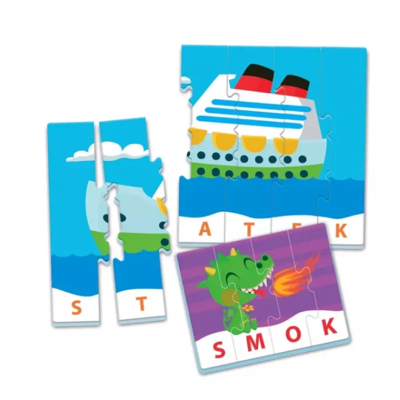 Educational Game Puzzle: My First Words Play and Learn Polish Language Clementoni 50770