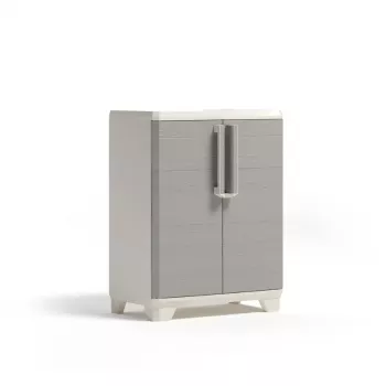 KETER Linear Wood Base Cabinet 68x39x90cm light beige/light gray