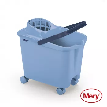 MERY Bucket 14L with push-on wheels blue
