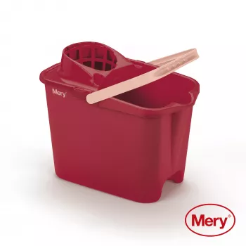 MERY Bucket 14L with push button red