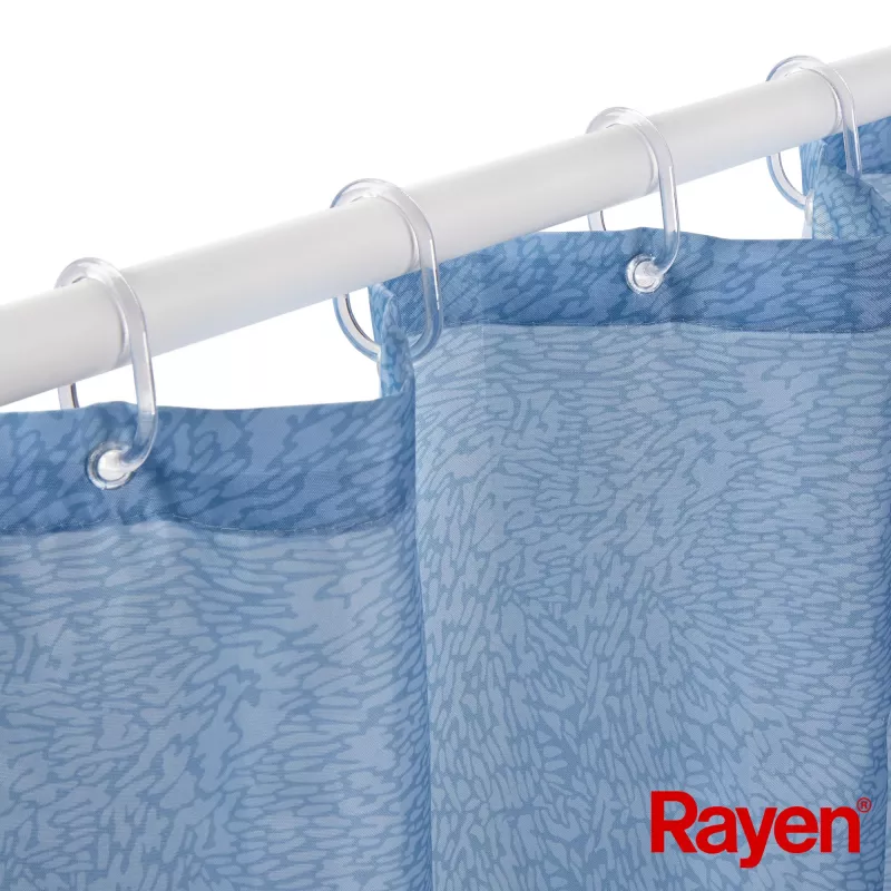 RAYEN Shower curtain 180x200cm blue, polyester