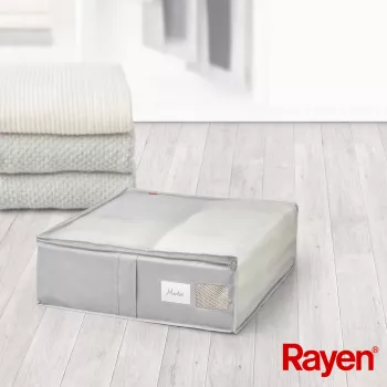 RAYEN Premium grey blanket box 65x55x20cm