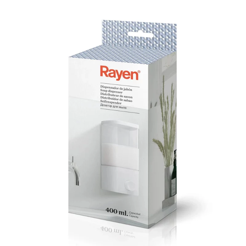 RAYEN Liquid soap dish / white / 400ml