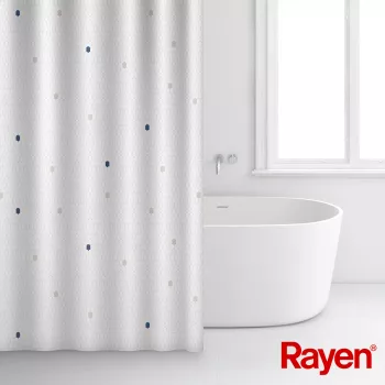 RAYEN Shower curtain 180x200cm white, polyester