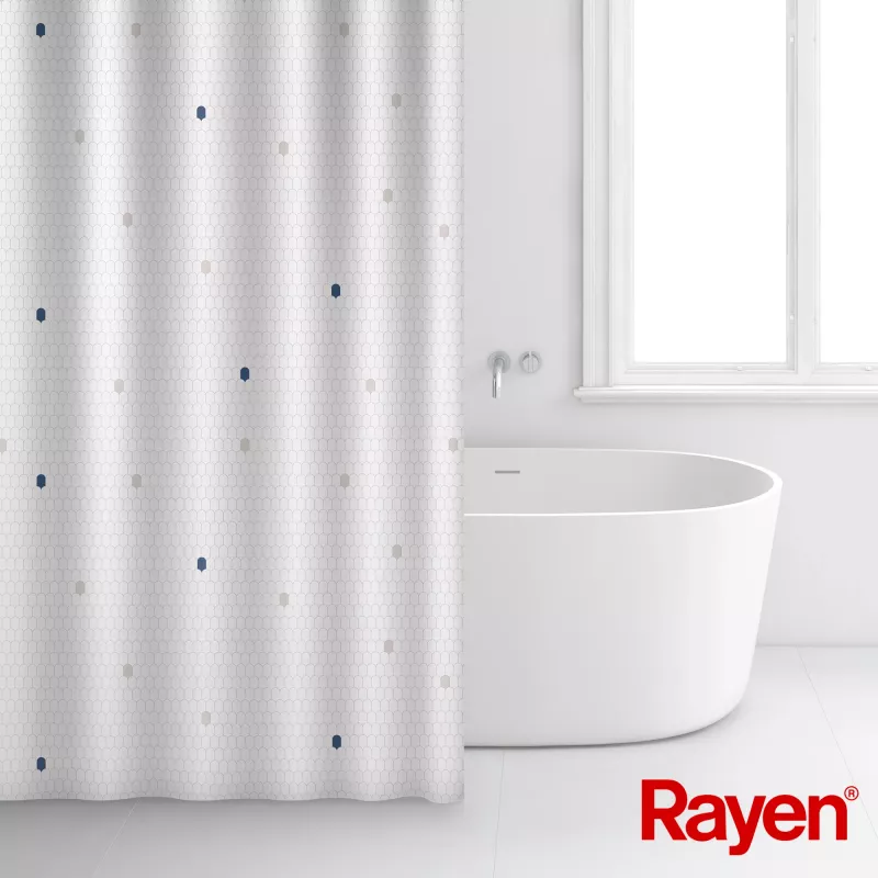 RAYEN Shower curtain 180x200cm white, polyester