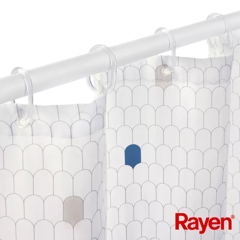 RAYEN Shower curtain 180x200cm white, polyester