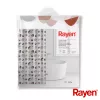 RAYEN Shower curtain 180x200cm white/ribbed, PEVA