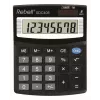 REBELL RE-SDC408 BX Semi-Desktop Calculator, 12-Digit LCD, Dual Power (Solar & Battery), Black